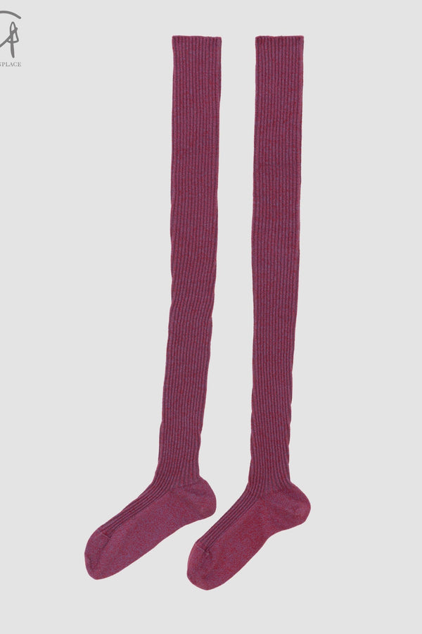 BASERANGE Cotton Stockings Series BAS-KOK-RB-AU24-ZIHONG-F Purple